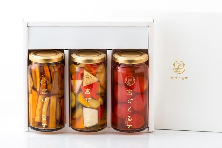 <b>【50名様】宇都宮産野菜のピクルス（宮ぴくるす：宮ぴくるす3種 ギフトセット）</b>