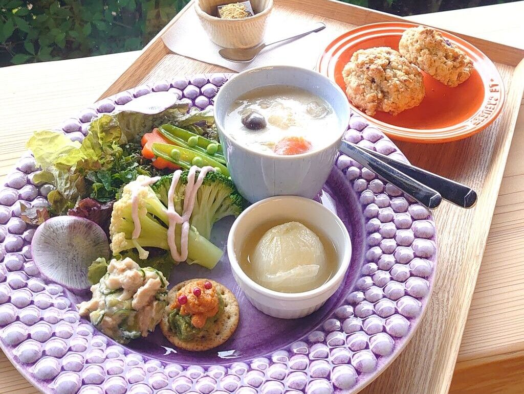 【益子町】お野菜プレート☆からだ想いのごちそう(給い物屋 カフェ笑み)