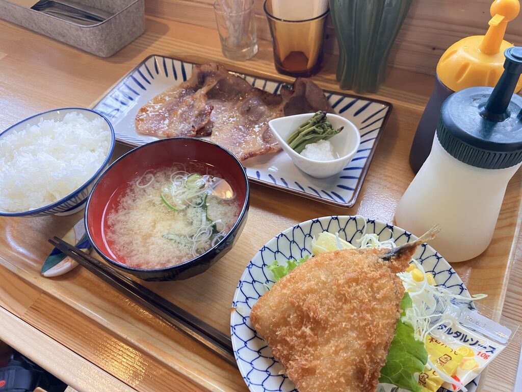【那珂川町】サクふわアジフライと味噌ロースで幸せランチ♪（KITCHEN OWL）