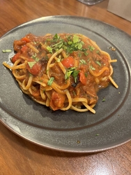 パスタソースで...