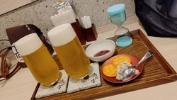 ビールの泡がき...