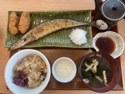ランチで、牡蠣...