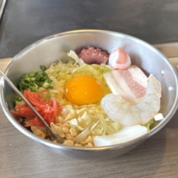 家族でお好み焼...