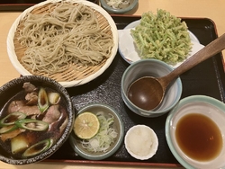 鴨汁のつけ蕎麦...