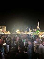 鹿沼秋祭りで立...