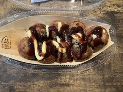 創業祭でたこ焼...