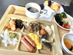 1泊して朝ご飯...