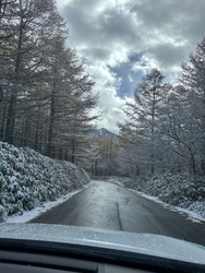 紅葉ドライブで...