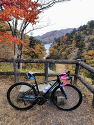 自転車で塩原渓...