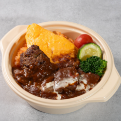 22日（土）23日（日）贅沢かつボリューミー『特製ビーフシチューオムライス 和牛入りハンバーグ乗せ』