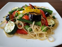 夏野菜たっぷりパスタ
