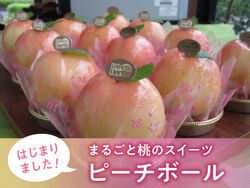 丸ごと桃を使ったピーチボール