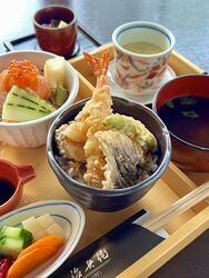 9/24.25の二味御膳は「上天丼+サーモンいくら丼」!