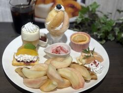 2種味くらべ桃プレート、予約受付ストップさせて頂きます。