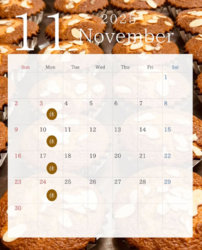 ◇11月の営業カレンダー◇