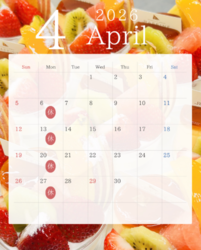 ＊4月の営業カレンダー＊