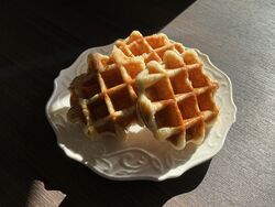 当店のワッフルはマーガリン不使用!