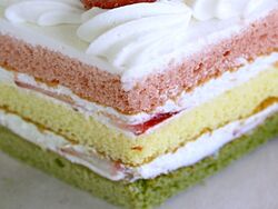 縁起の良い３色スポンジ・ひし形デコ