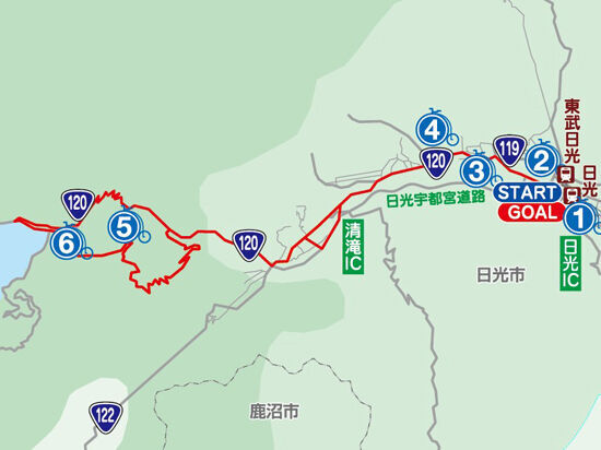 日光 日光の名所巡りコース じてんしゃ部 コース 栃ナビ